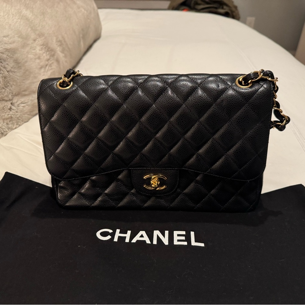 Caviar Chanel Double Flap Jumbo